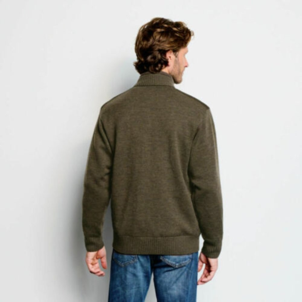 Orvis Ultimate Foul Weather Full Zip Up Wool Sweater Lined Green Men's XL H12161 - Picture 9 of 12